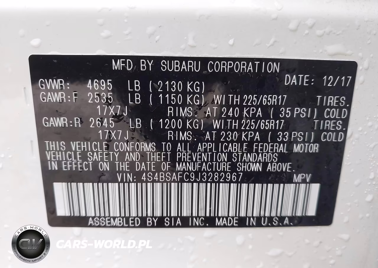 2018 Subaru Outback 2.5I Premium VIN:4S4BSAFC9J3282967 - 9