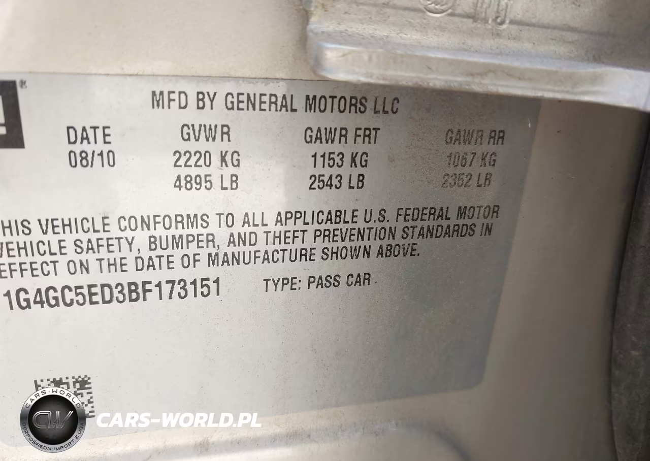 2011 Buick Lacrosse Cxl VIN:1G4GC5ED3BF173151 - 9