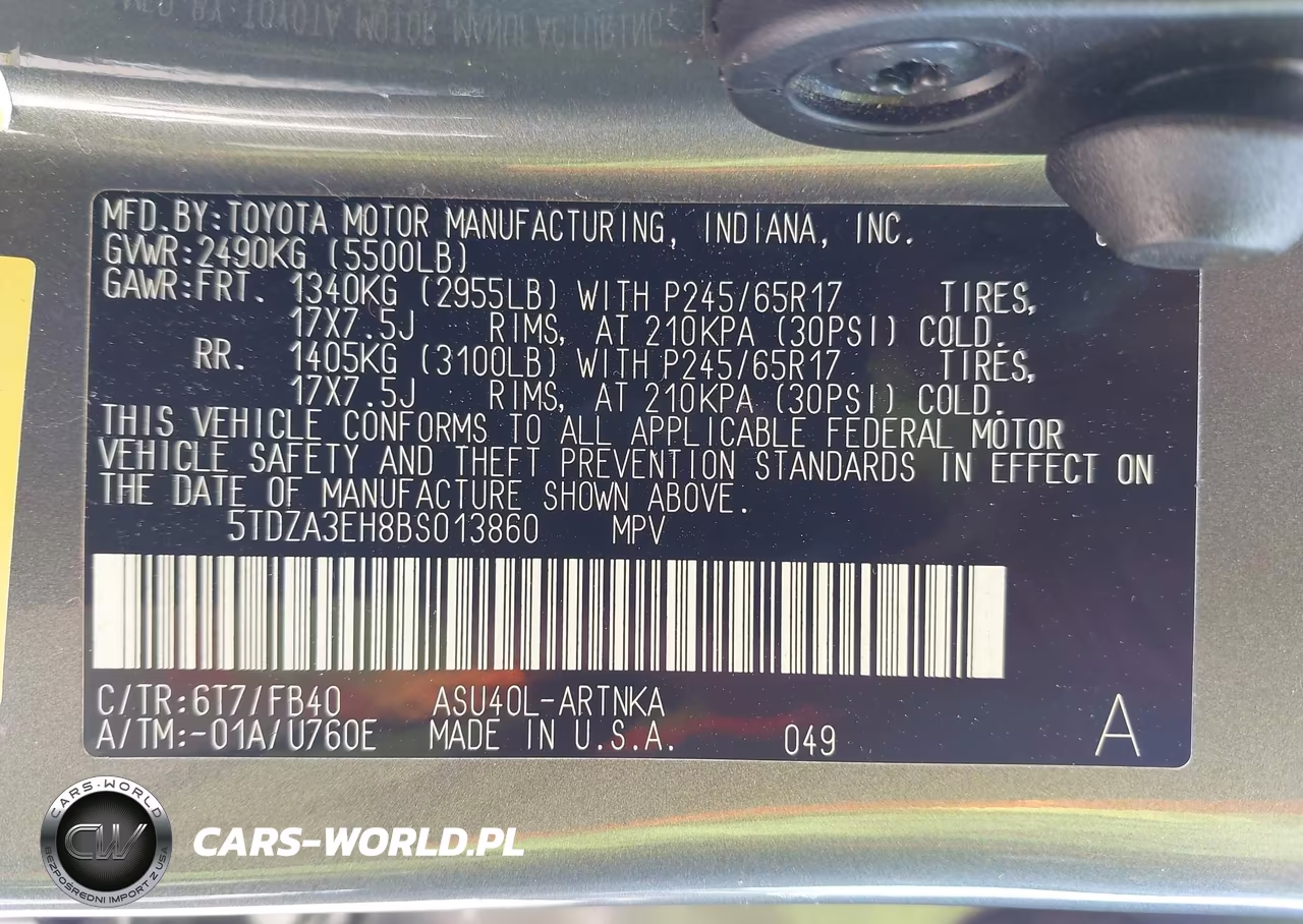 2011 Toyota Highlander VIN:5TDZA3EH8BS013860 - 9