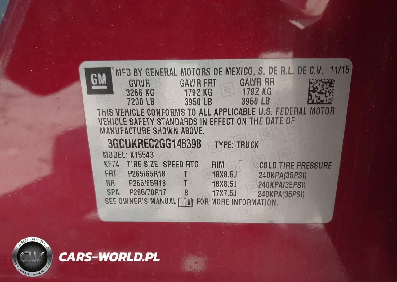 2016 Chevrolet Silverado 1500 2Lt VIN:3GCUKREC2GG148398 - 9