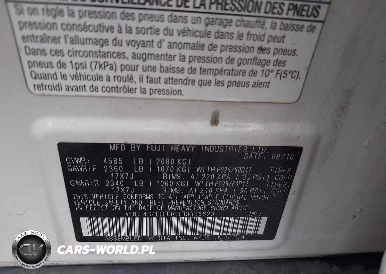 2011 Subaru Outback 2.5I Limited VIN:4S4BRBJC1B3336823 - 9