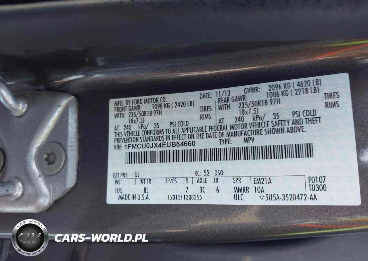 2014 Ford Escape Titanium VIN:1FMCU0JX4EUB84660 - 9