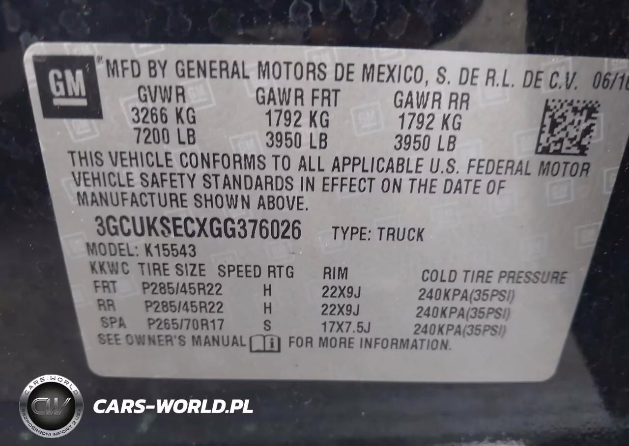 2016 Chevrolet Silverado 1500 1Lz VIN:3GCUKSECXGG376026 - 9
