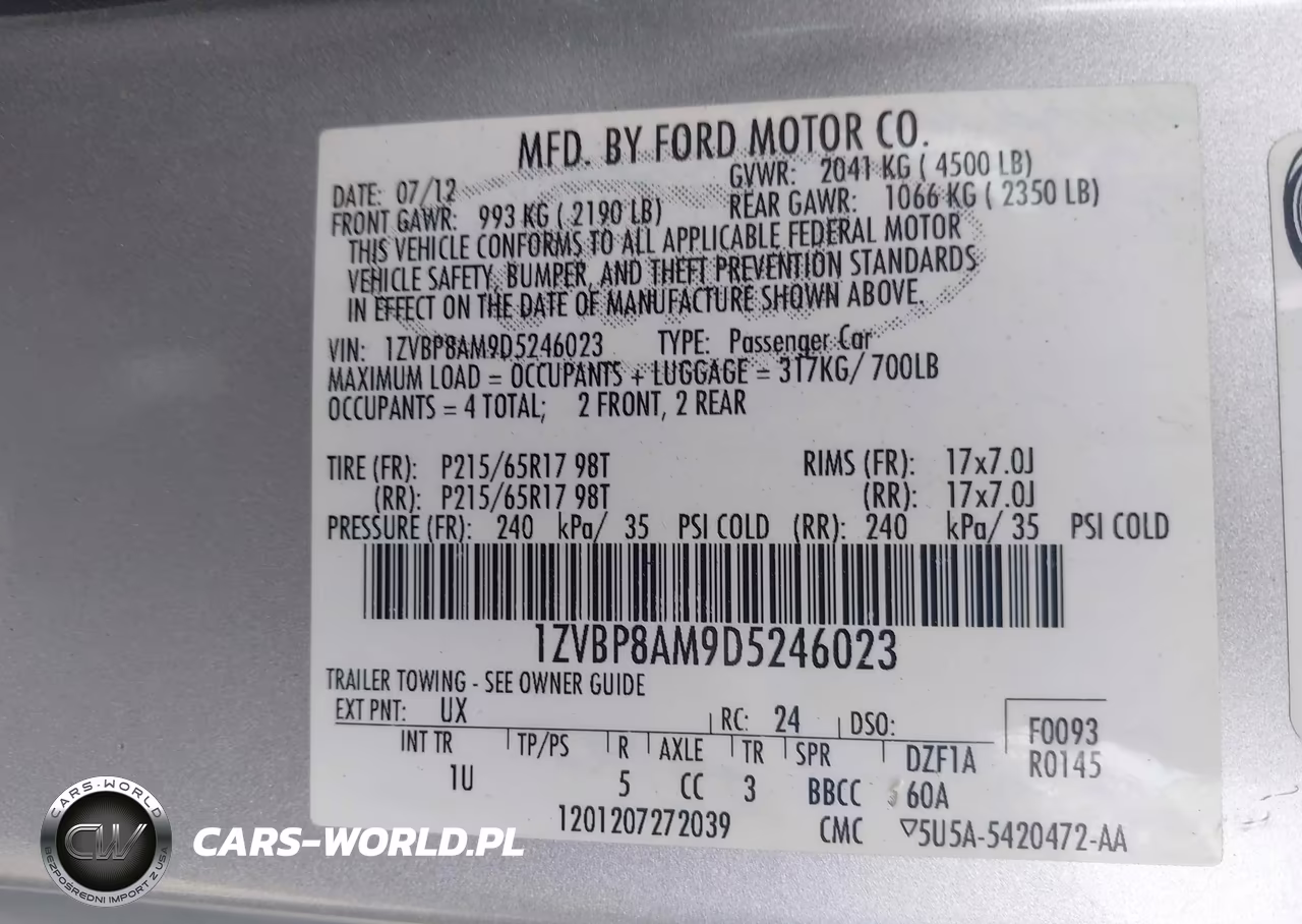 2013 Ford Mustang V6 VIN:1ZVBP8AM9D5246023 - 9