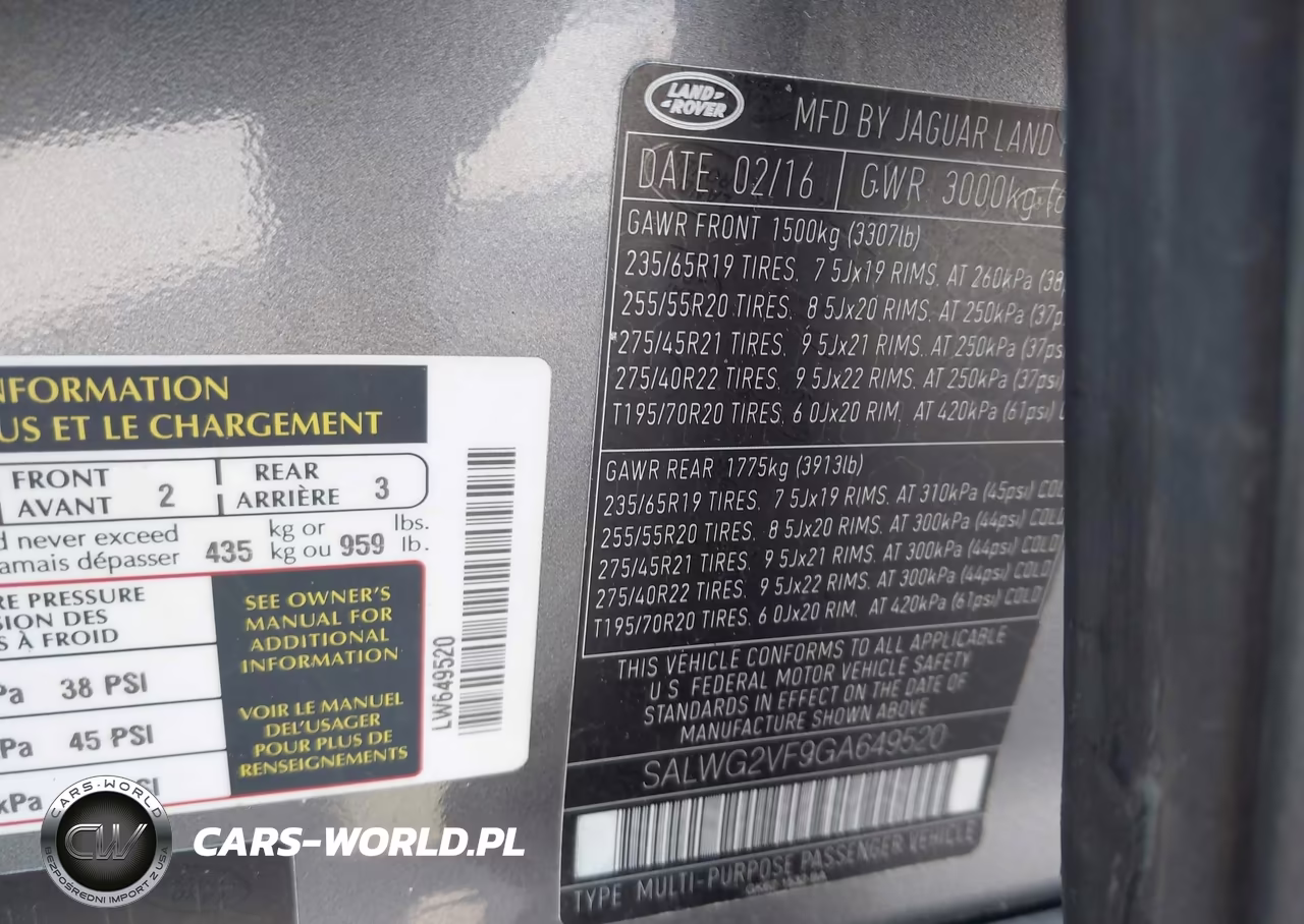 2016 Land Rover Range Rover Sport 3.0L V6 Supercharged Se VIN:SALWG2VF9GA649520 - 9