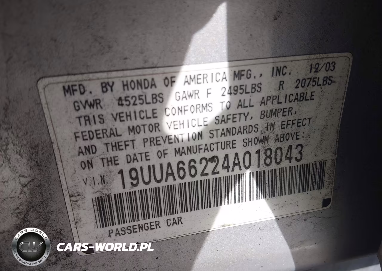 2004 Acura Tl VIN:19UUA66224A018043 - 9