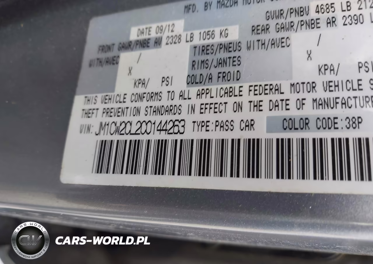 2012 Mazda Mazda5 Touring VIN:JM1CW2CL2C0144263 - 9