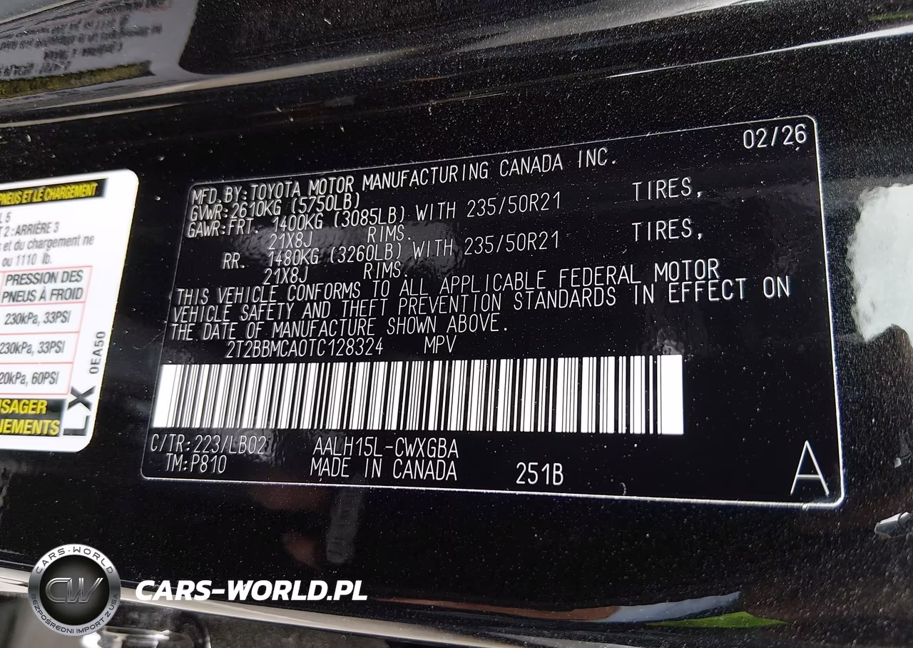 2026 Lexus Rx 350H Premium+ VIN:2T2BBMCA0TC128324 - 9