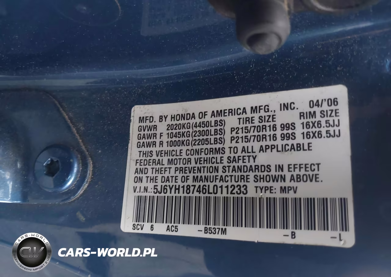 2006 Honda Element Ex-P VIN:5J6YH18746L011233 - 9