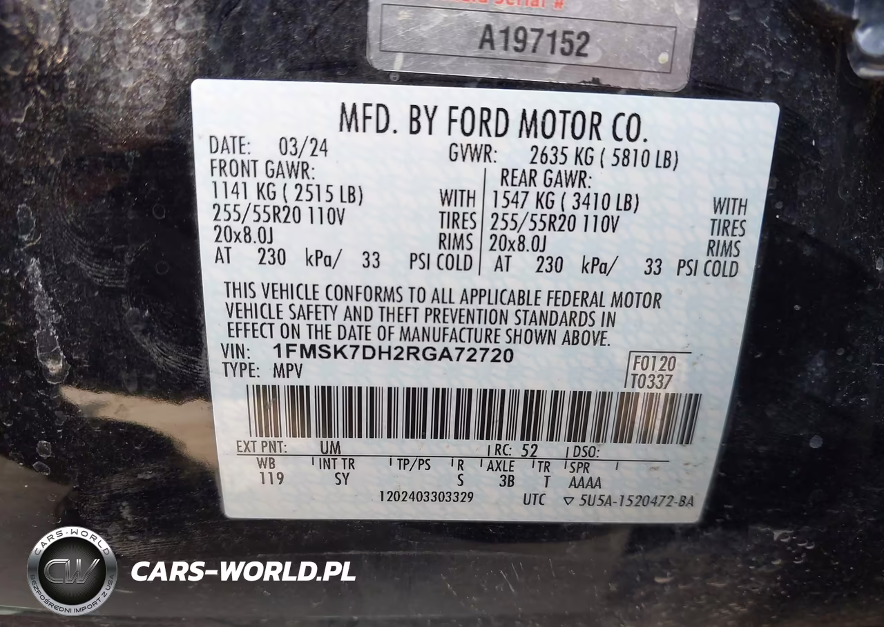 2024 Ford Explorer Xlt VIN:1FMSK7DH2RGA72720 - 9