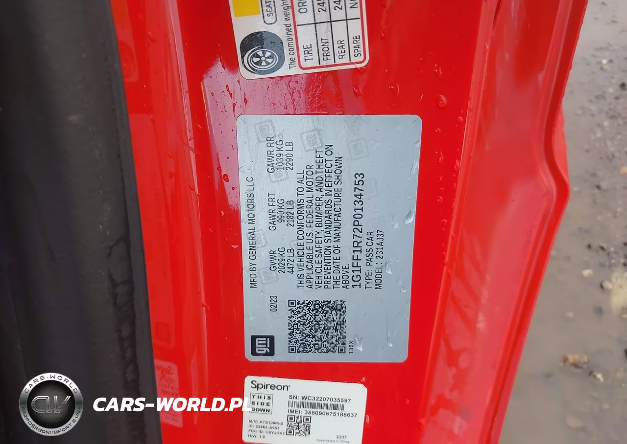 2023 Chevrolet Camaro Rwd Lt1 VIN:1G1FF1R72P0134753 - 9
