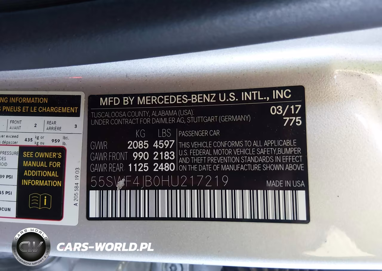 2017 Mercedes-Benz C 300 VIN:55SWF4JB0HU217219 - 9