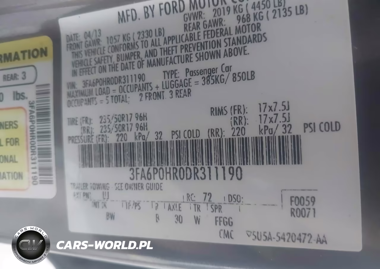 2013 Ford Fusion Se VIN:3FA6P0HR0DR311190 - 9