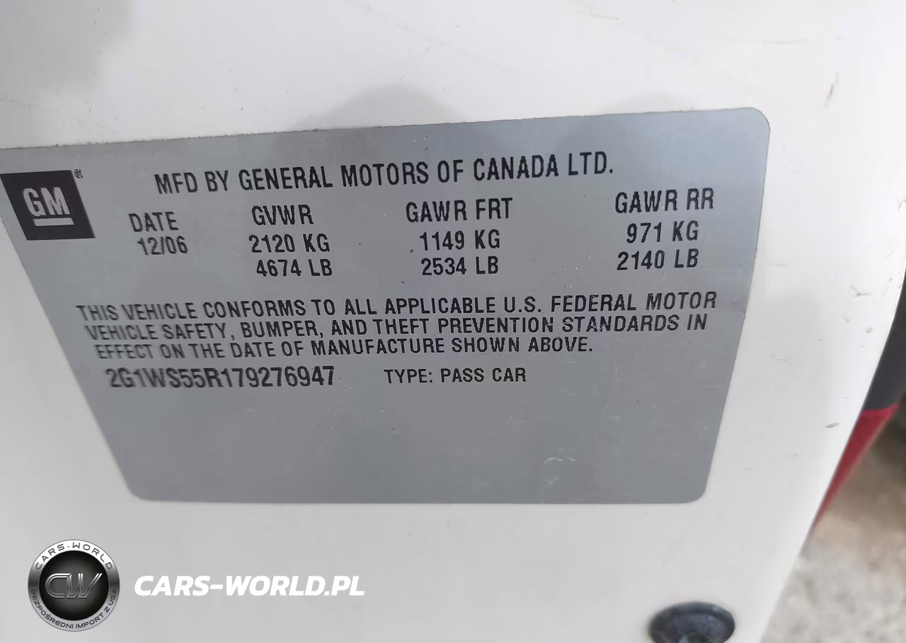 2007 Chevrolet Impala Police VIN:2G1WS55R179276947 - 9