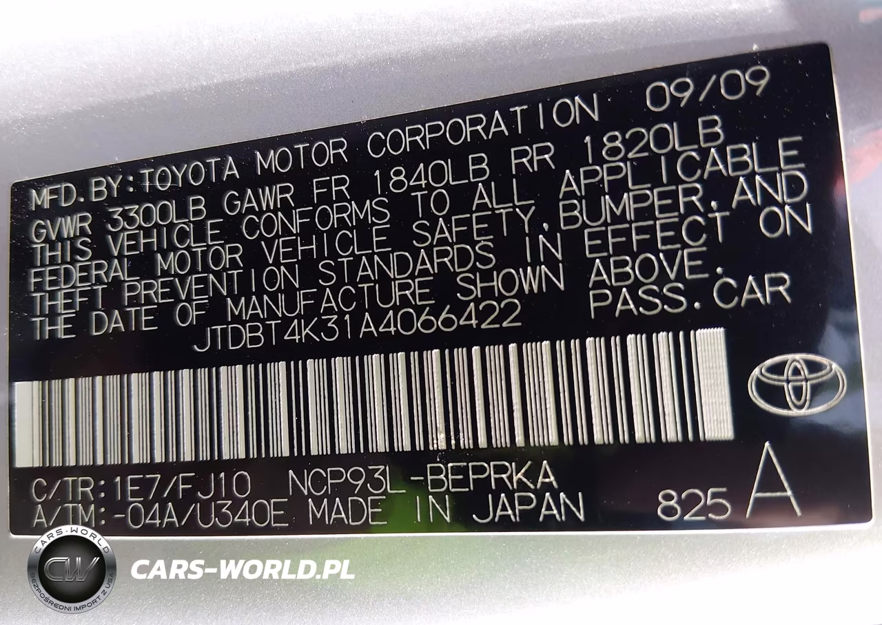 2010 Toyota Yaris VIN:JTDBT4K31A4066422 - 9