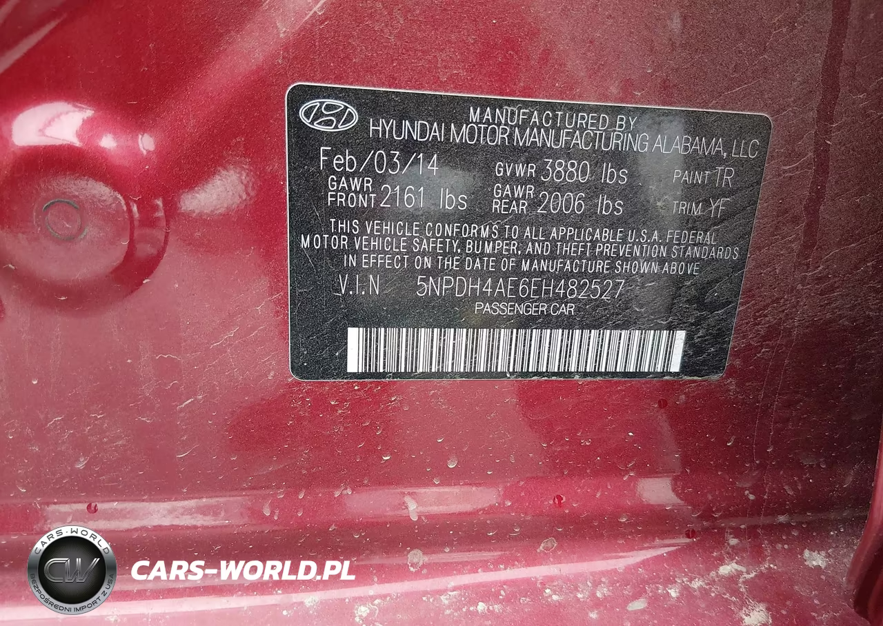 2014 Hyundai Elantra Se VIN:5NPDH4AE6EH482527 - 9
