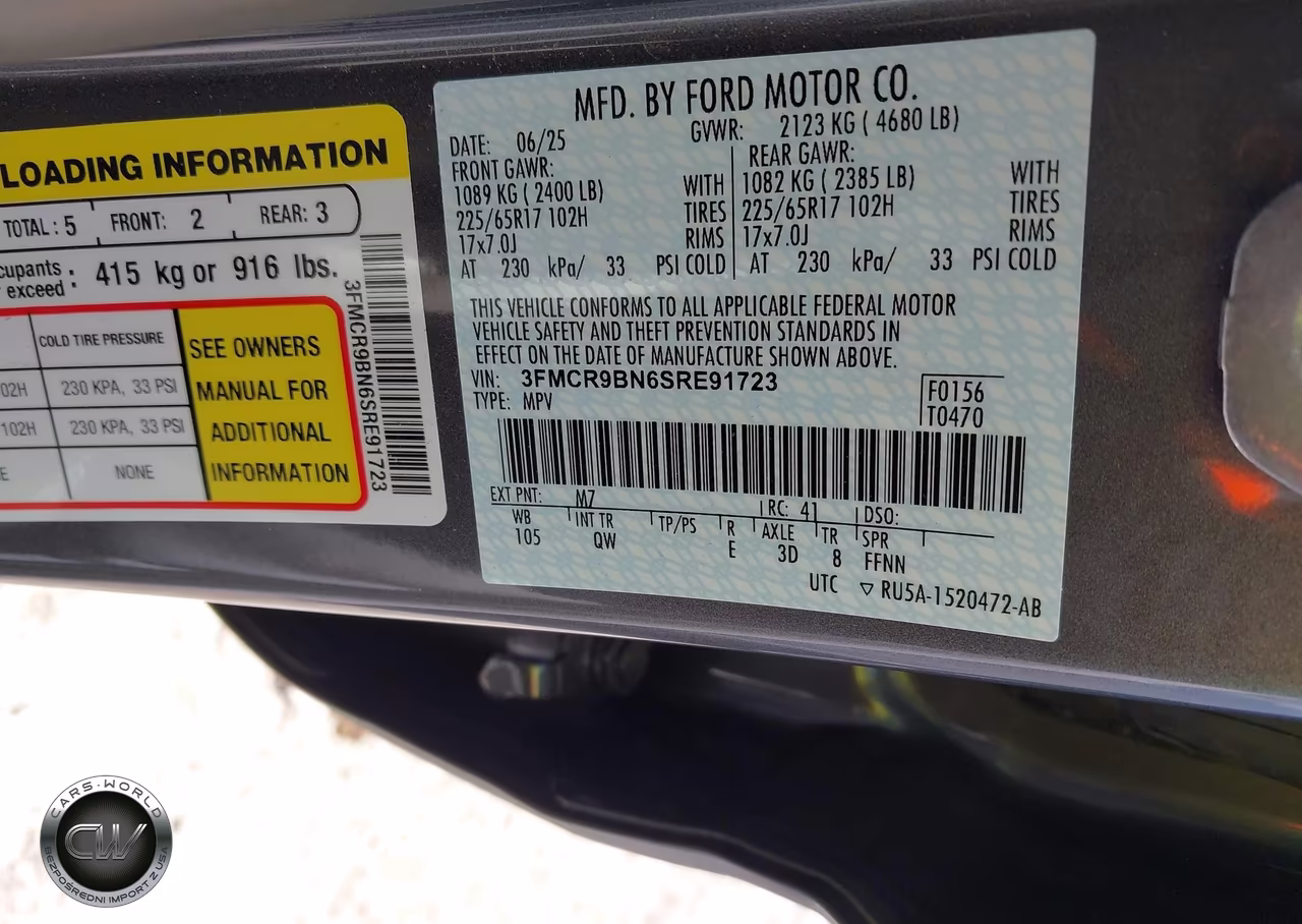 2025 Ford Bronco Sport Big Bend VIN:3FMCR9BN6SRE91723 - 9