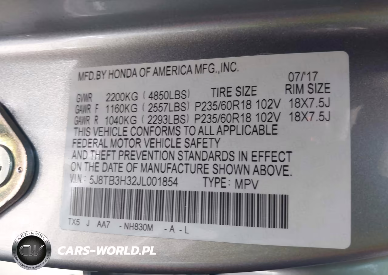 2018 Acura Rdx Acurawatch Plus Package VIN:5J8TB3H32JL001854 - 9