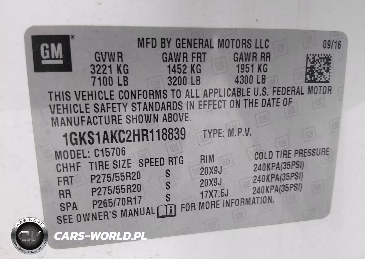2017 GMC Yukon Sle VIN:1GKS1AKC2HR118839 - 9