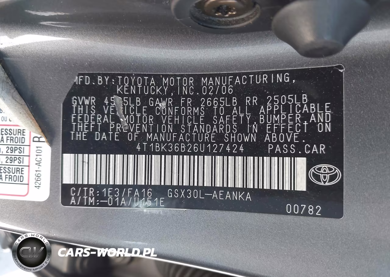 2006 Toyota Avalon Xl VIN:4T1BK36B26U127424 - 9