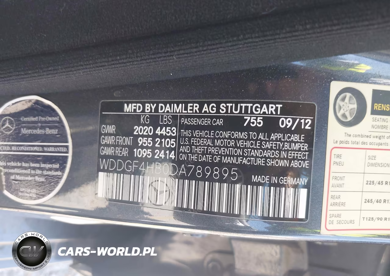 2013 Mercedes-Benz C 250 Sport VIN:WDDGF4HB0DA789895 - 9