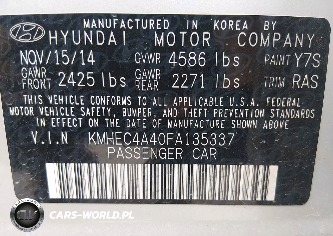 2015 Hyundai Sonata Hybrid VIN:KMHEC4A40FA135337 - 9
