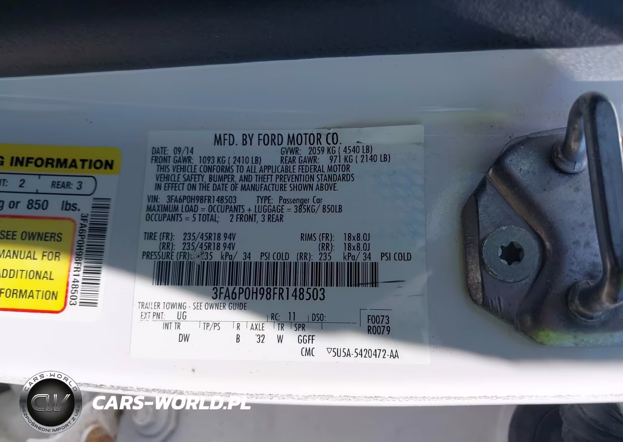 2015 Ford Fusion Se VIN:3FA6P0H98FR148503 - 9