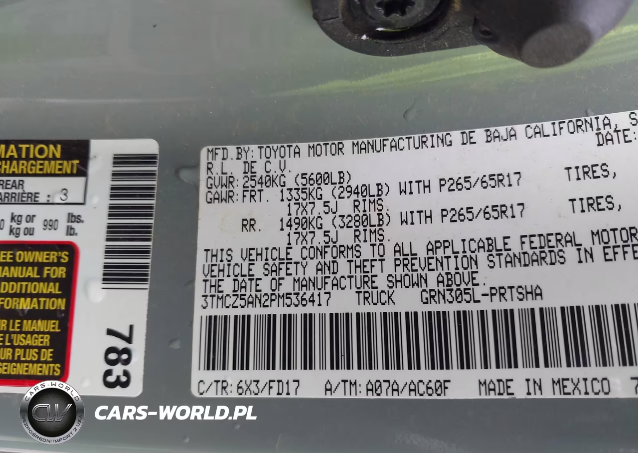 2023 Toyota Tacoma Trd Sport VIN:3TMCZ5AN2PM536417 - 9