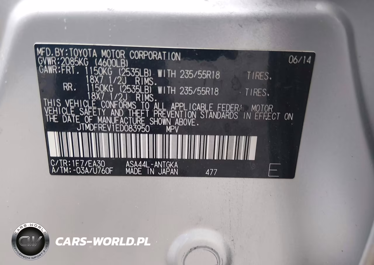 2014 Toyota Rav4 Limited VIN:JTMDFREV1ED083950 - 9