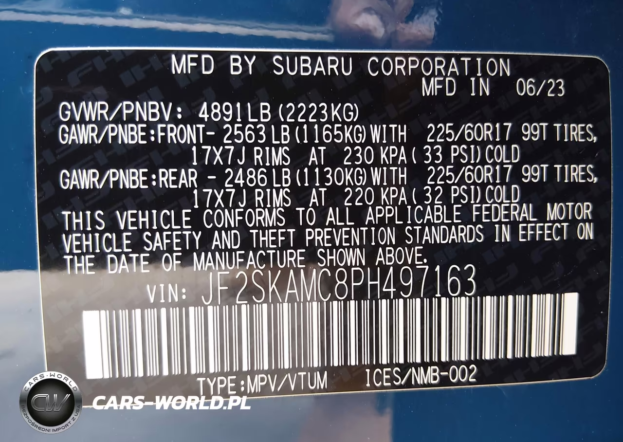 2023 Subaru Forester Wilderness VIN:JF2SKAMC8PH497163 - 9