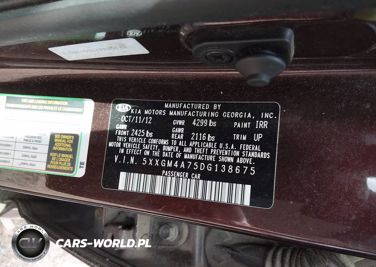 2013 Kia Optima Lx VIN:5XXGM4A75DG138675 - 9