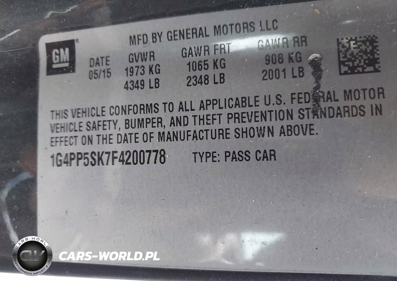 2015 Buick Verano VIN:1G4PP5SK7F4200778 - 9