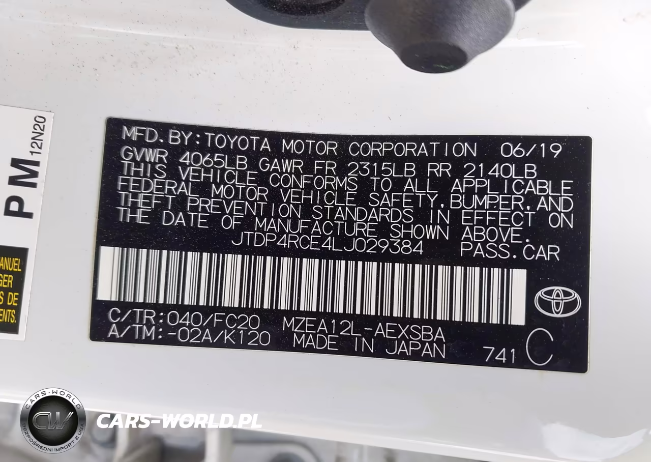 2020 Toyota Corolla Se VIN:JTDP4RCE4LJ029384 - 9