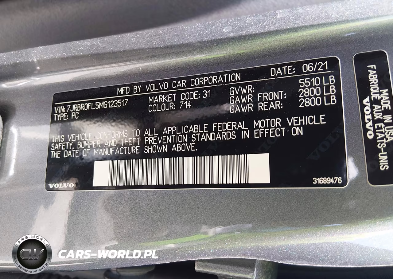 2021 Volvo S60 Recharge Plug-In Hybrid T8 Inscription VIN:7JRBR0FL5MG123517 - 9