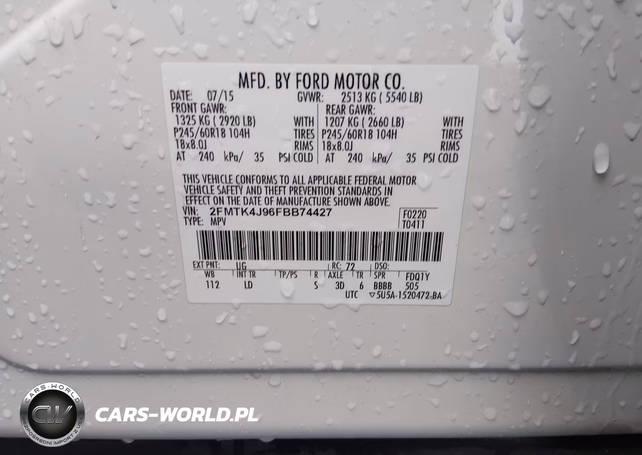 2015 Ford Edge Sel VIN:2FMTK4J96FBB74427 - 9