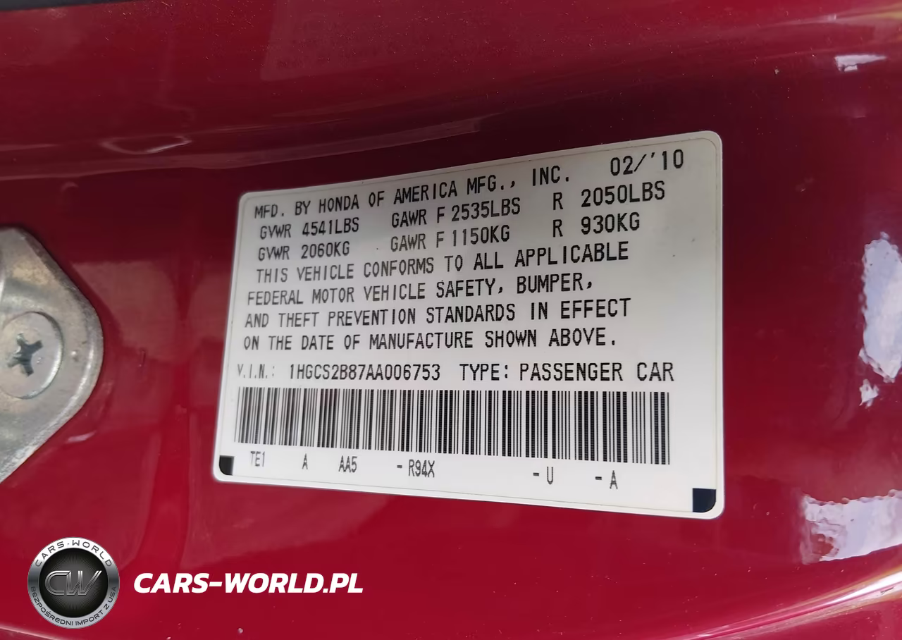 2010 Honda Accord 3.5 Ex-L VIN:1HGCS2B87AA006753 - 9