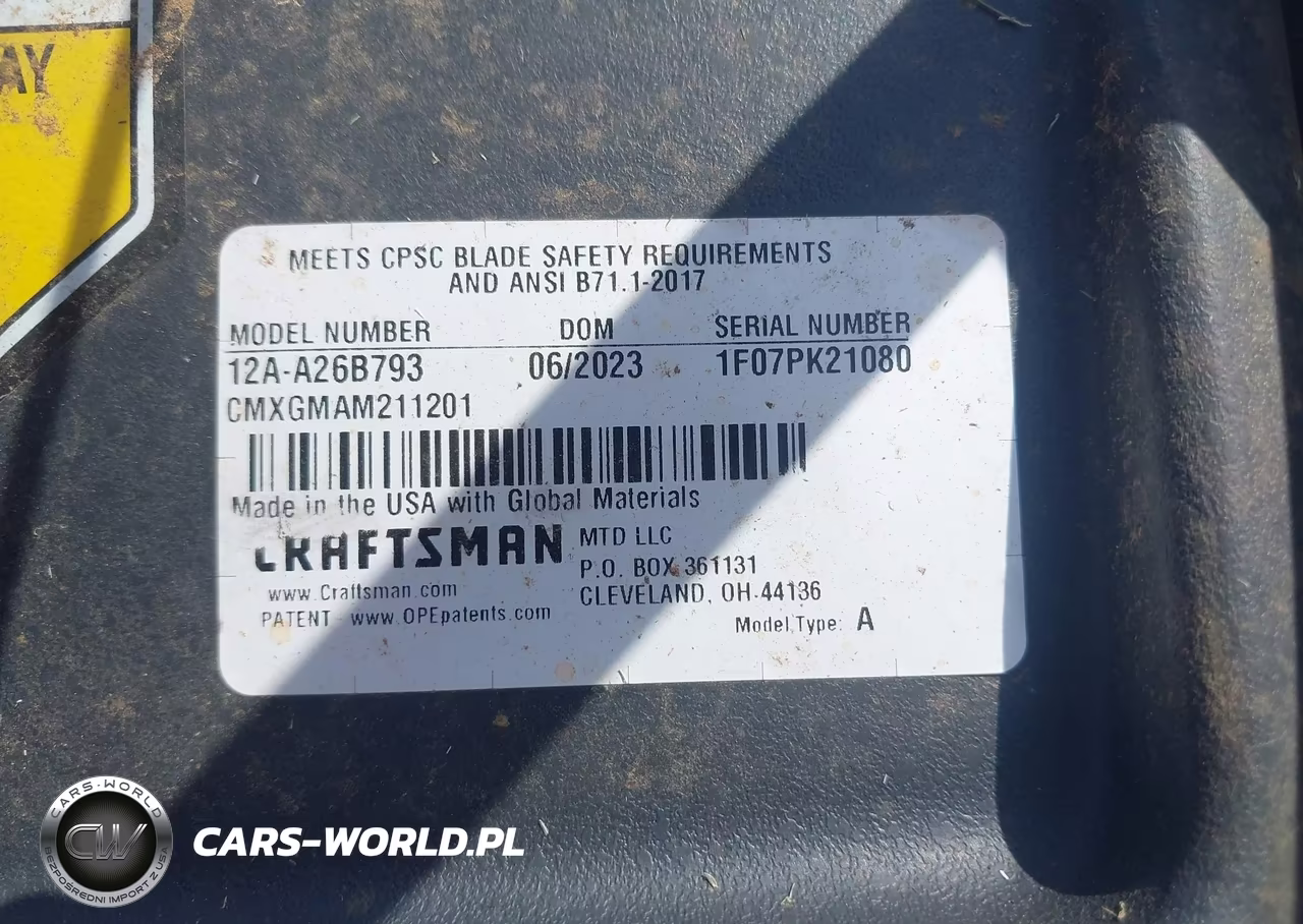 2010 Craftsman M22 Push Mower VIN:1F07PK21080 - 9