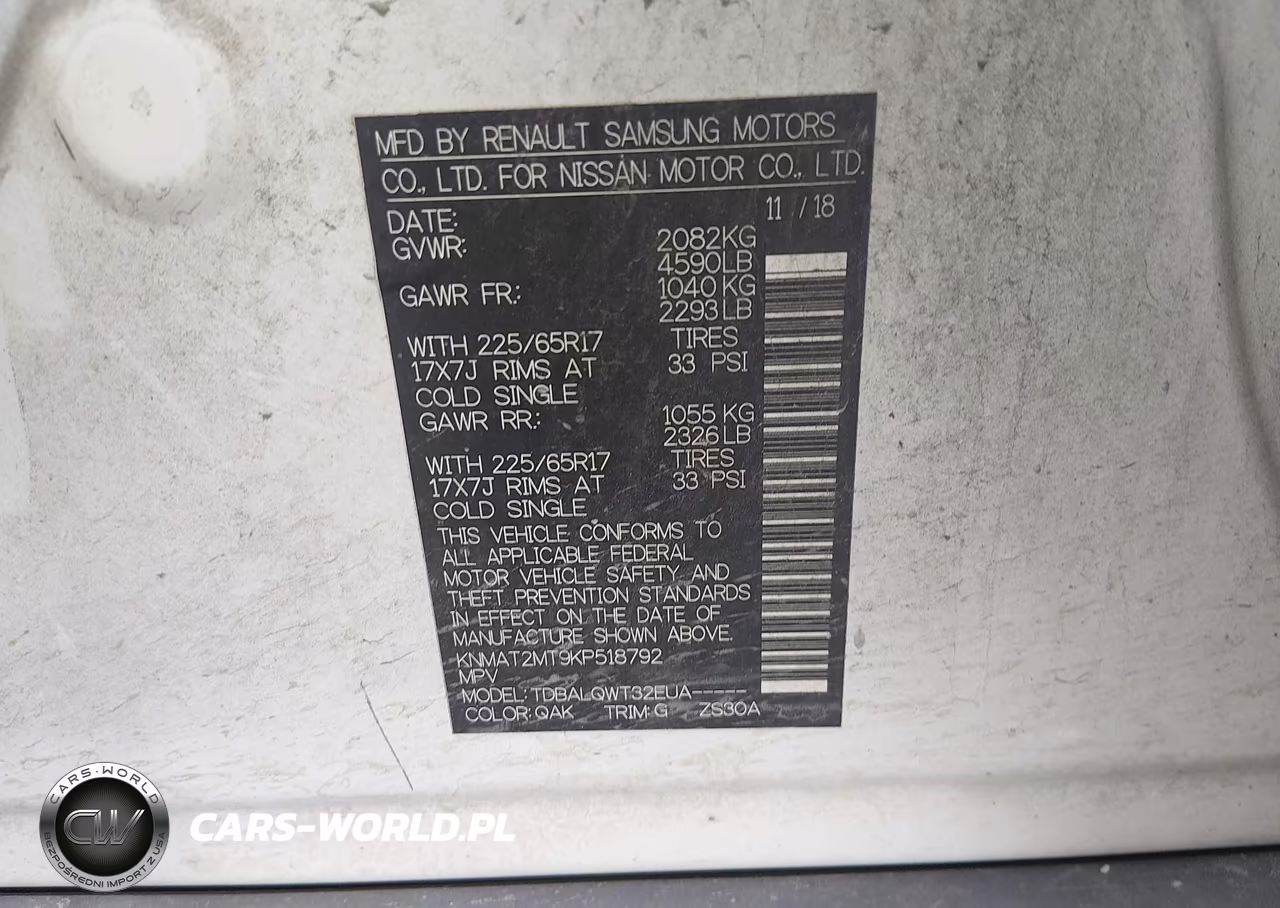 2019 Nissan Rogue Sv VIN:KNMAT2MT9KP518792 - 9