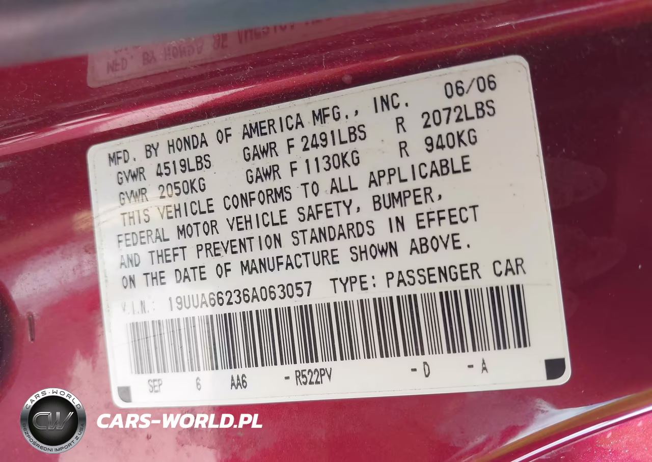2006 Acura Tl VIN:19UUA66236A063057 - 9