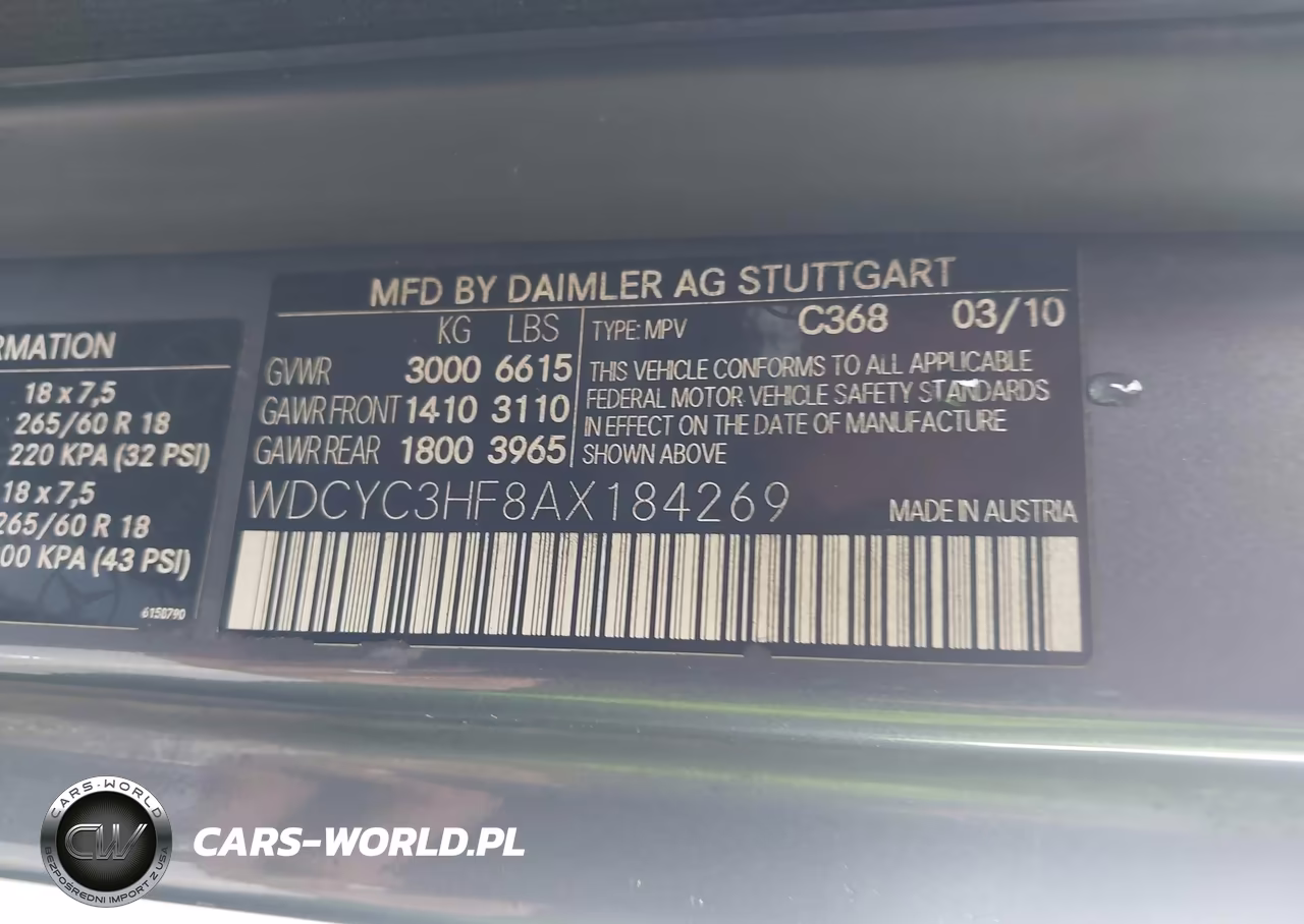 2010 Mercedes-Benz G 550 4Matic VIN:WDCYC3HF8AX184269 - 9