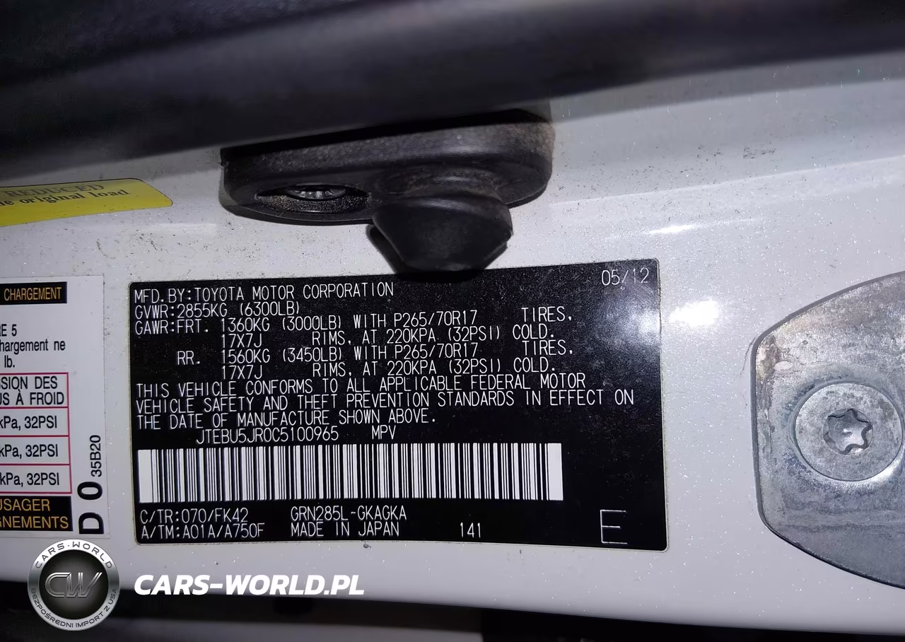 2012 Toyota 4Runner Sr5 VIN:JTEBU5JR0C5100965 - 9