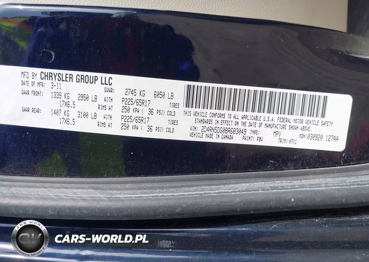 2011 Dodge Grand Caravan Crew VIN:2D4RN5DG0BR683049 - 9