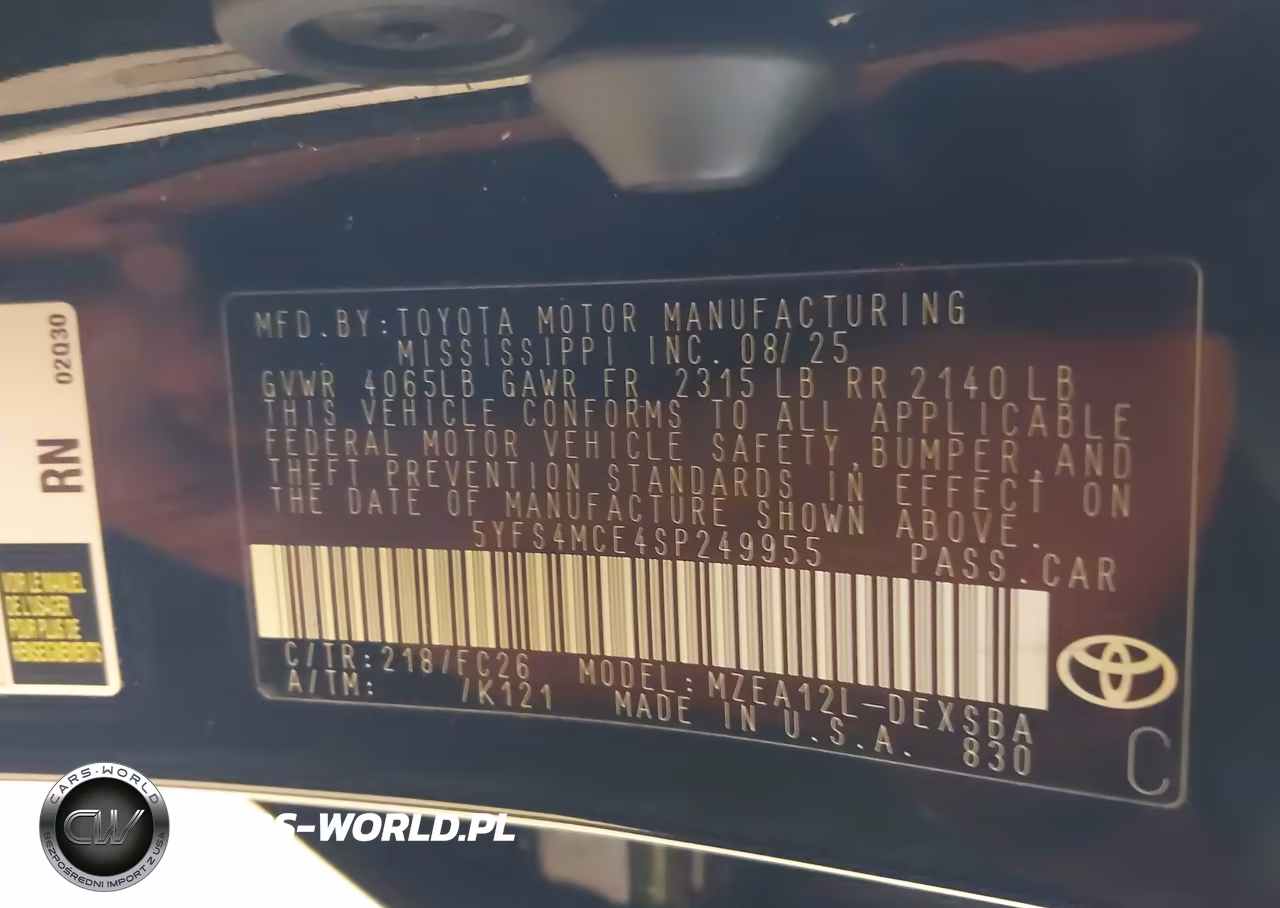 2025 Toyota Corolla Se VIN:5YFS4MCE4SP249955 - 9