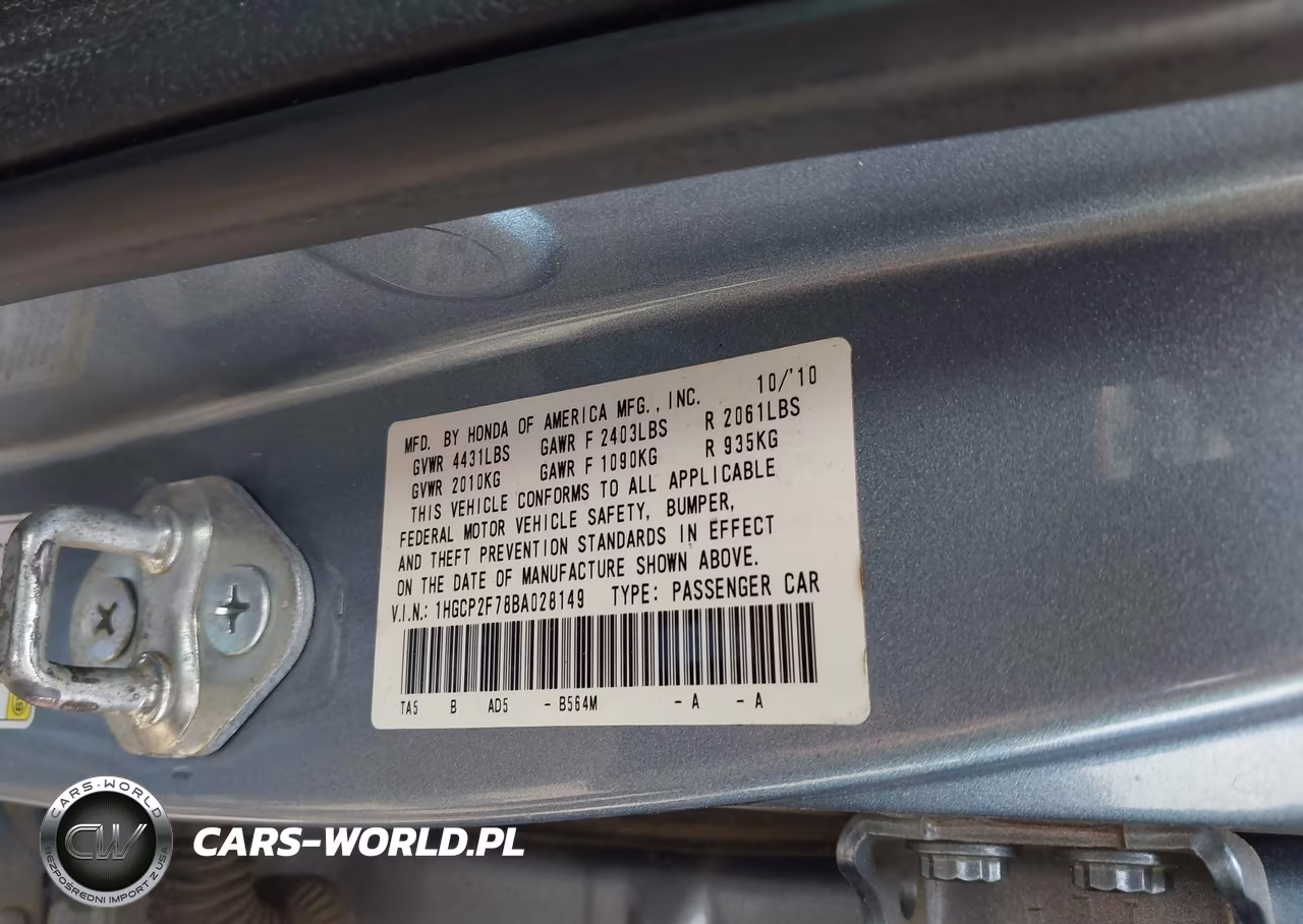 2011 Honda Accord 2.4 Ex VIN:1HGCP2F78BA028149 - 9