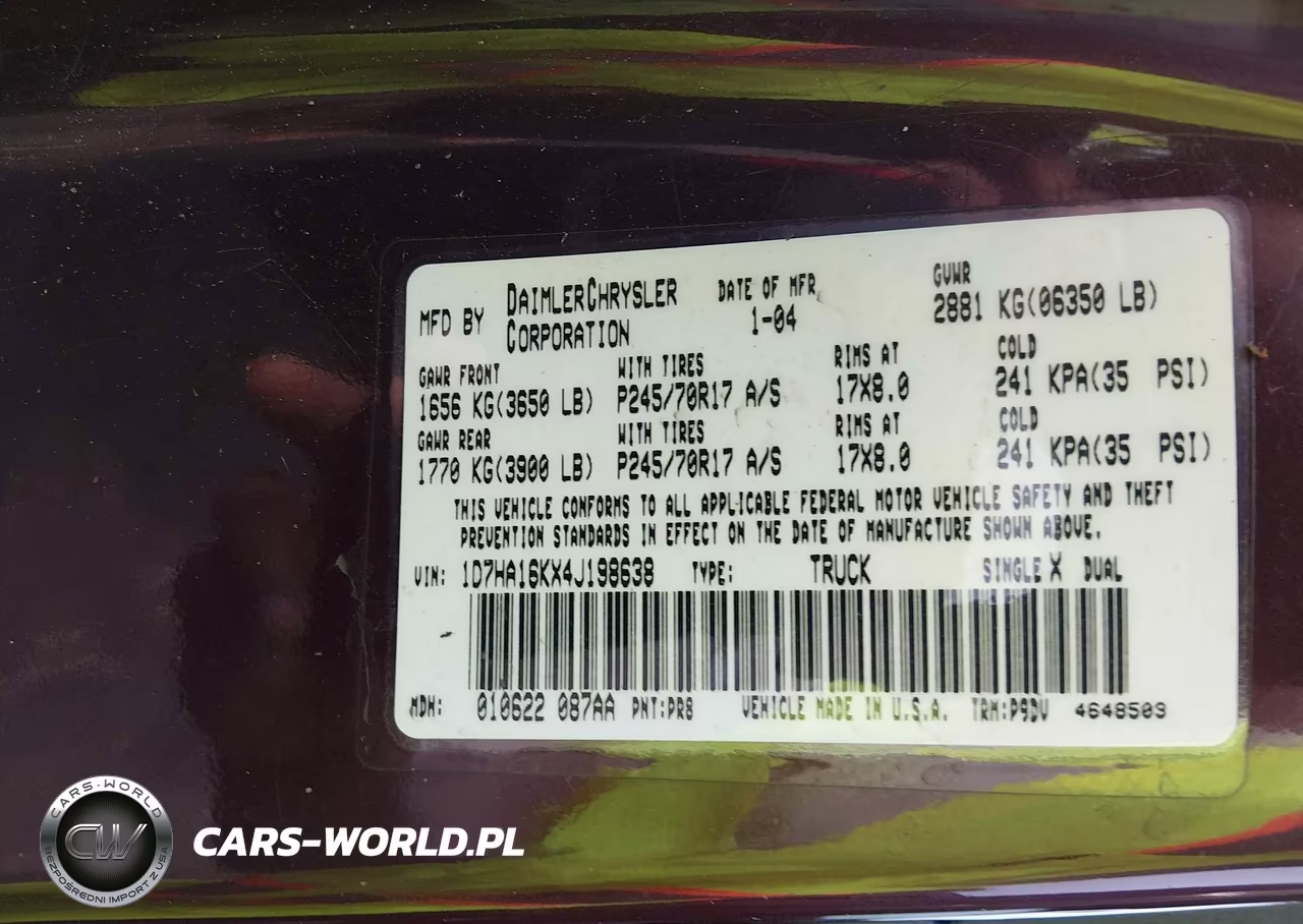 2004 Dodge Ram 1500 St VIN:1D7HA16KX4J198638 - 9