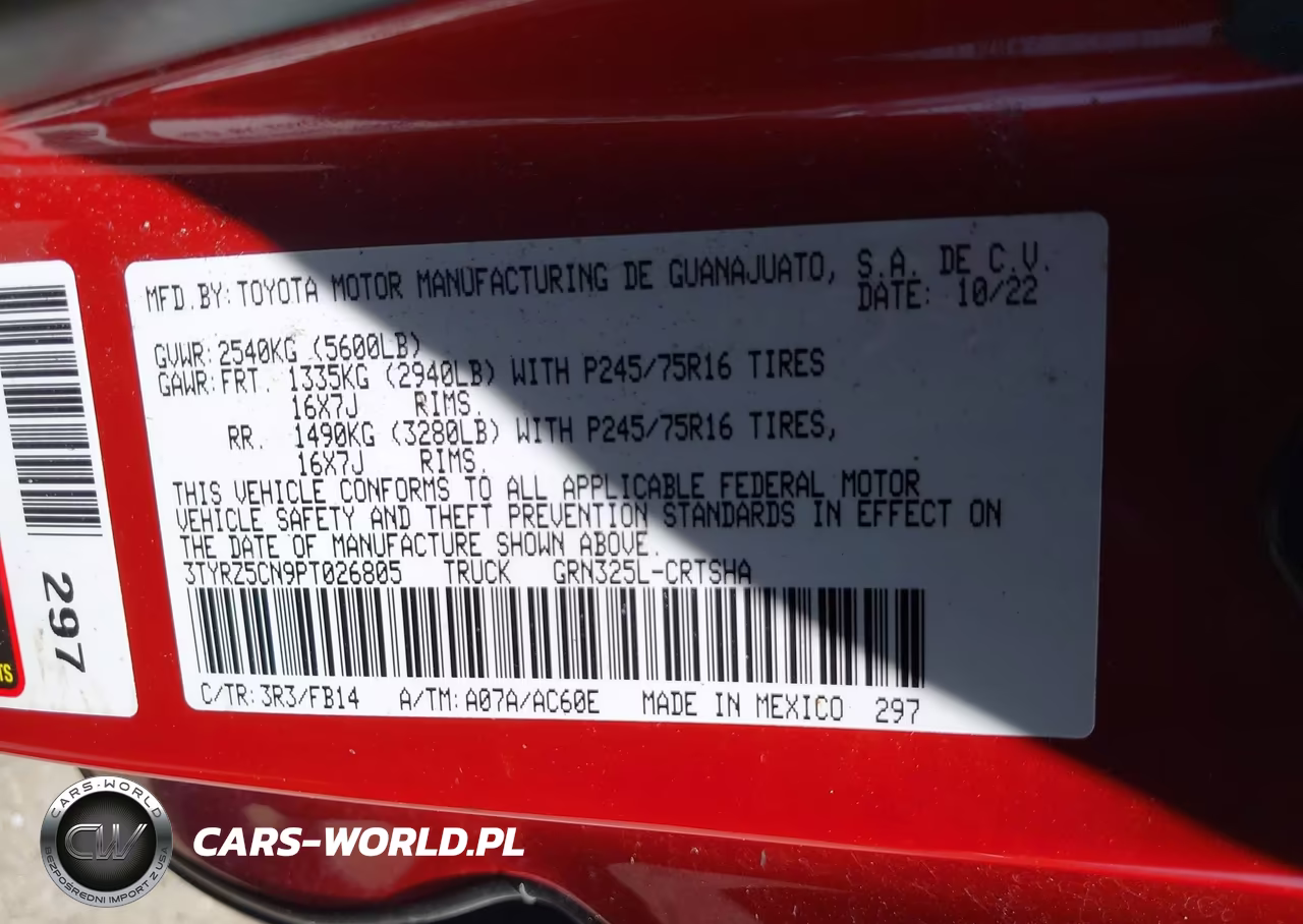 2023 Toyota Tacoma Sr V6 VIN:3TYRZ5CN9PT026805 - 9
