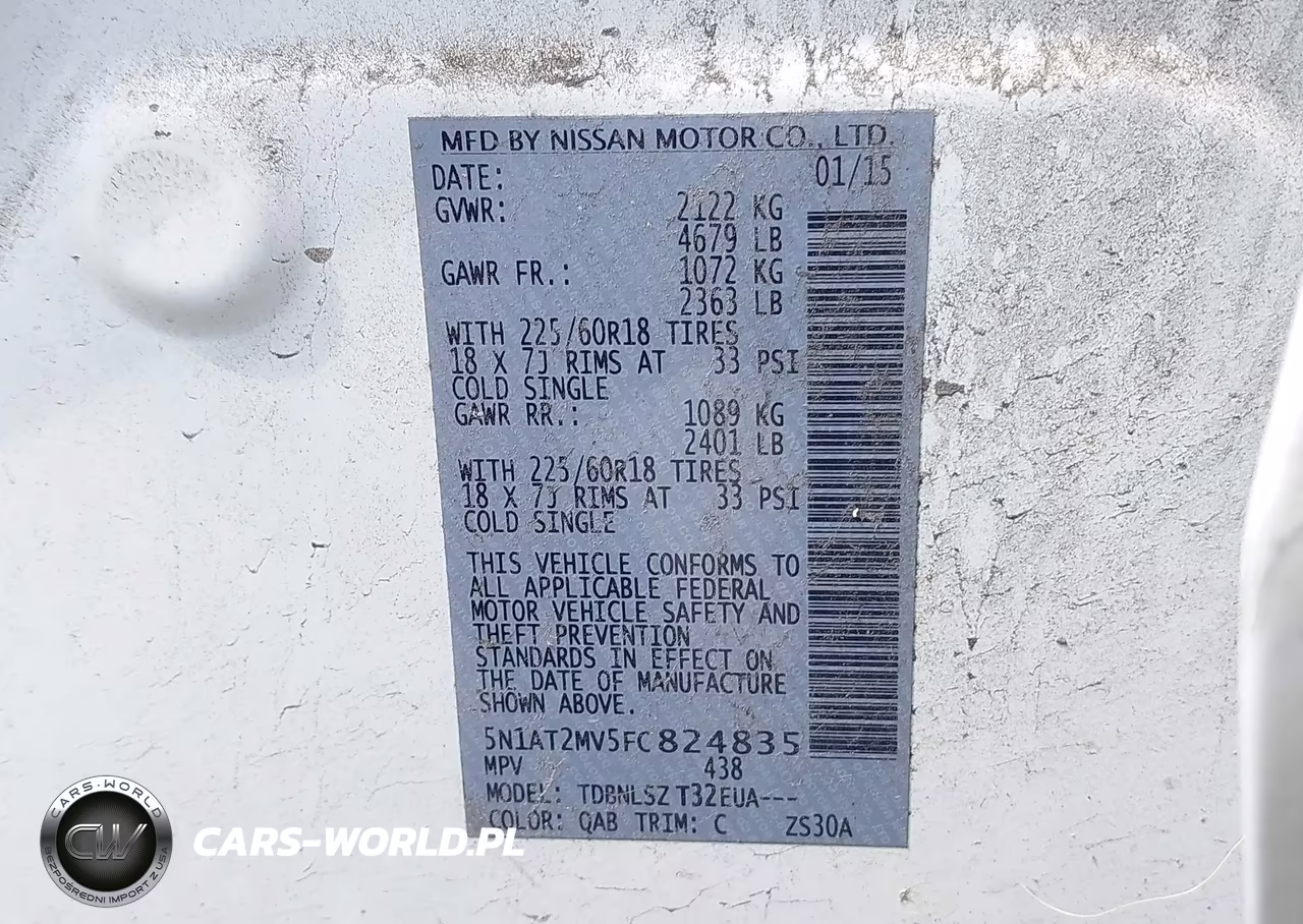 2015 Nissan Rogue Sl VIN:5N1AT2MV5FC824835 - 9
