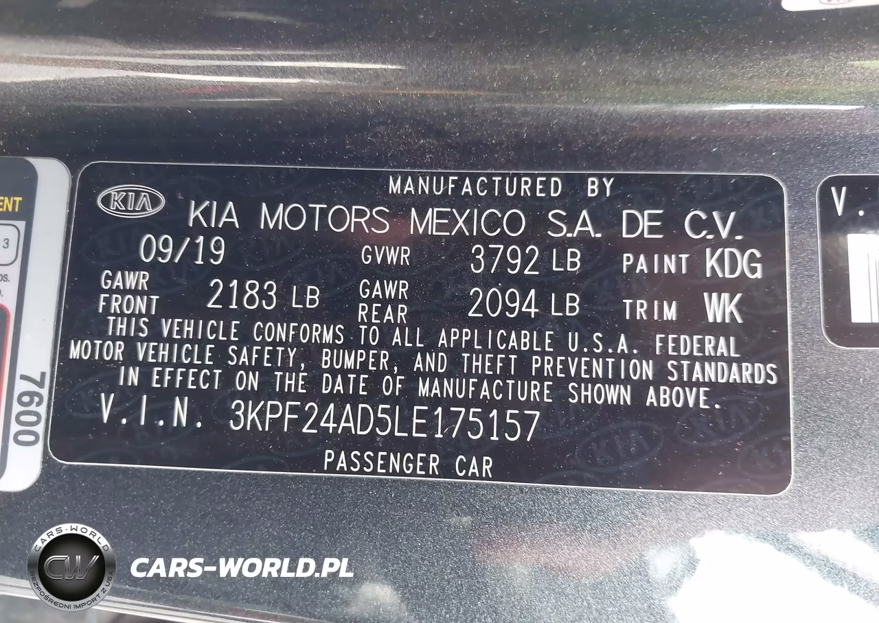 2020 Kia Forte Fe VIN:3KPF24AD5LE175157 - 9