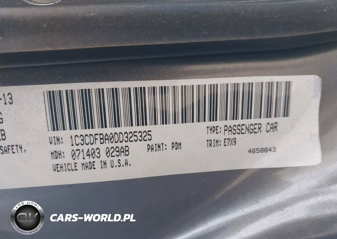 2013 Dodge Dart Sxt VIN:1C3CDFBA0DD325325 - 9