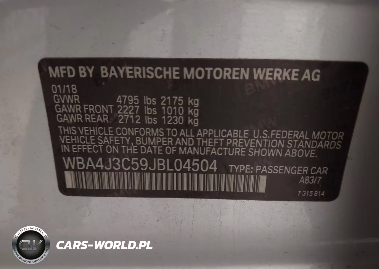 2018 BMW 430I Gran Coupe xDrive VIN:WBA4J3C59JBL04504 - 9